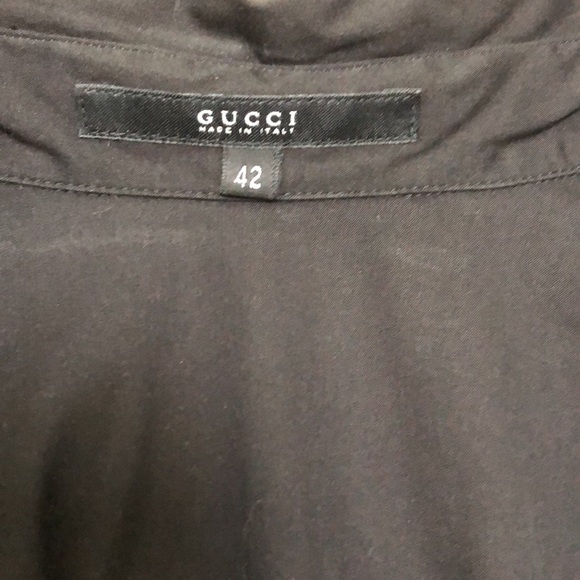 Gucci Black Long Sleeve Button Down Shirt 42 - Picture 11 of 15